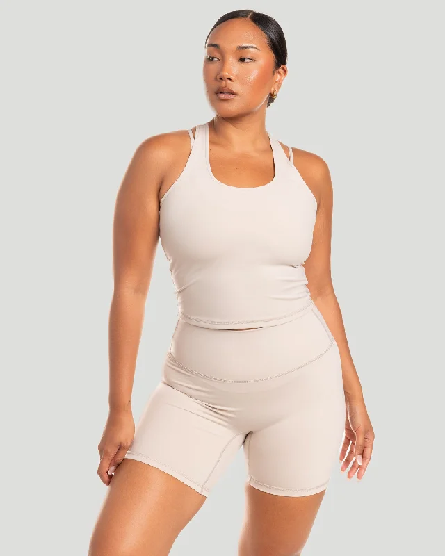 Bonus Savings Aura Racer Tank - Oat Latte