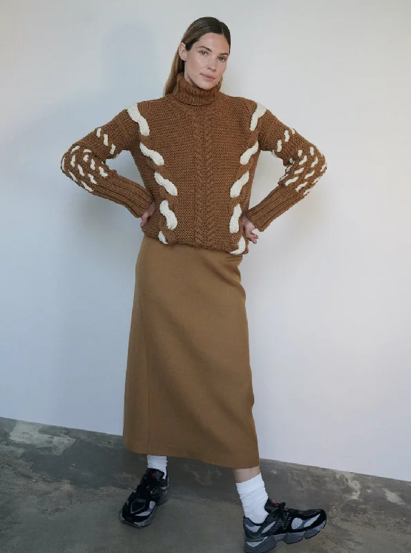 Overstock Sale Barbora Wool Turtleneck - Acron