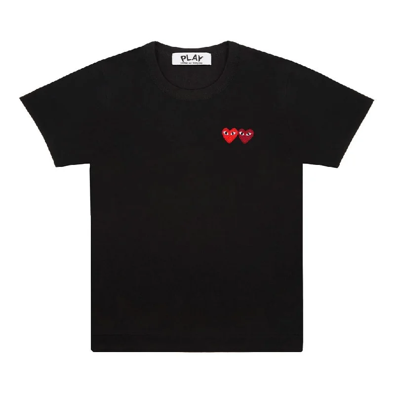 Price Slash Black Double Mini Hearts T-Shirt