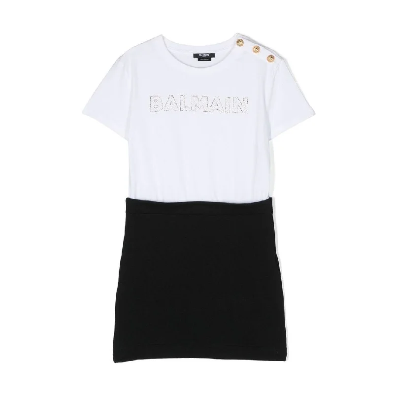 Huge Discounts Black & White Logo Dress