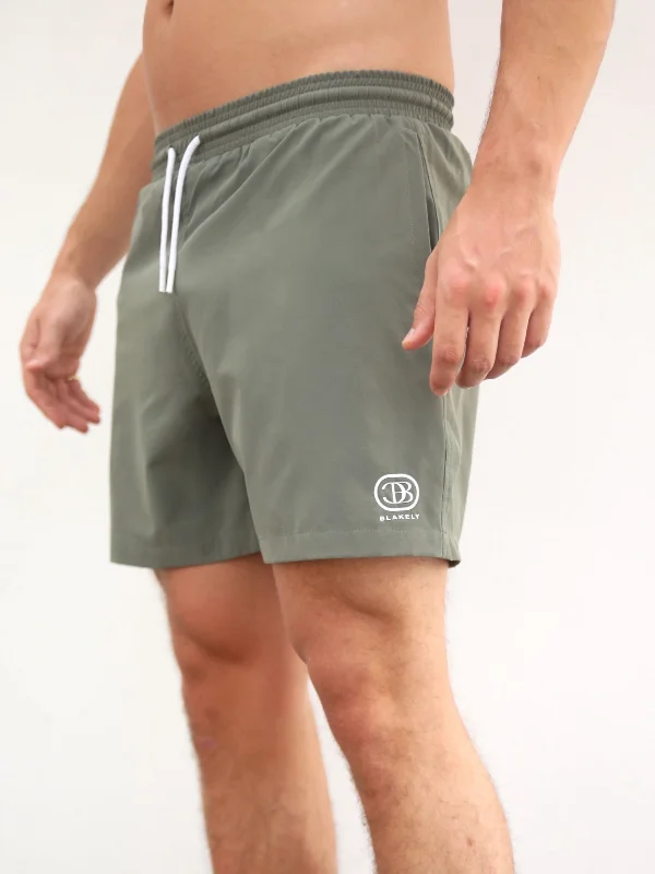 Best Seller Initial Swim Shorts - Olive