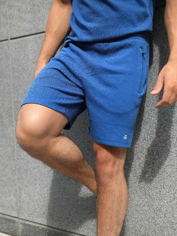 Discount Days Toulon Textured Shorts - Blue