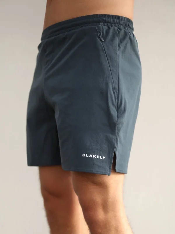 Price Slash Blakely Track Shorts - Blue
