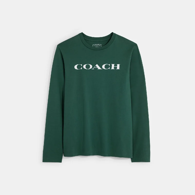 Super Sale Coach Outlet Essential Long Sleeve T Shirt In Organic Cotton