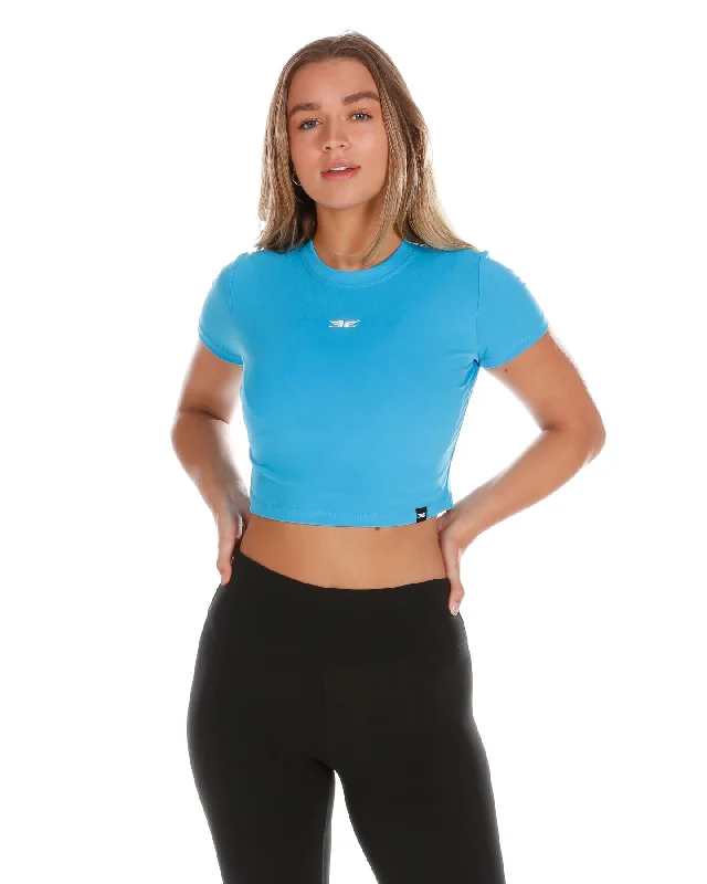 New Deals Elite Crop Tee - Electric Blue