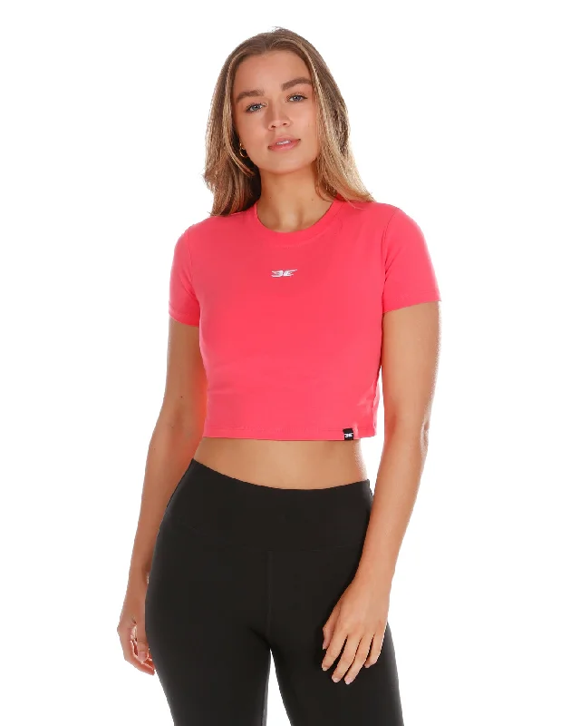 Major Savings Elite Crop Tee - Sherbet