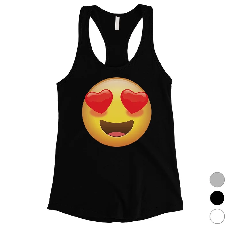 Fantastic Offers Emoji-Heart Eyes Womens Unique Fun Cool Best Tank Top Friend Gift