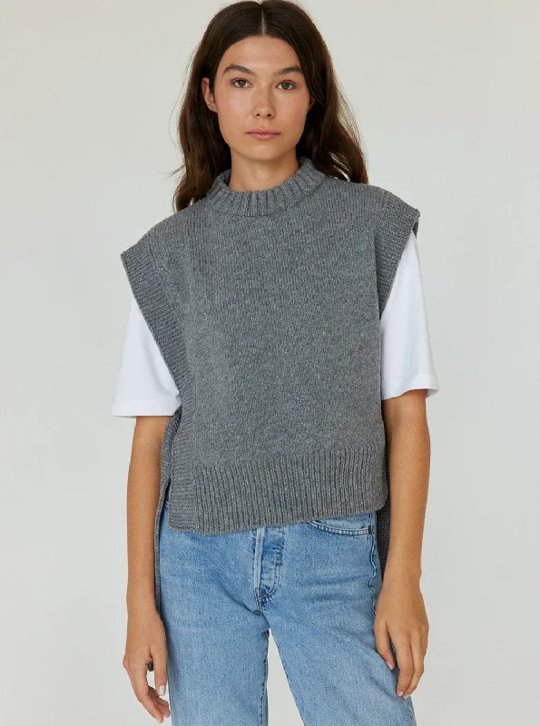 Savings Spectacular Kalvos Merino Wool Vest - Dove Grey