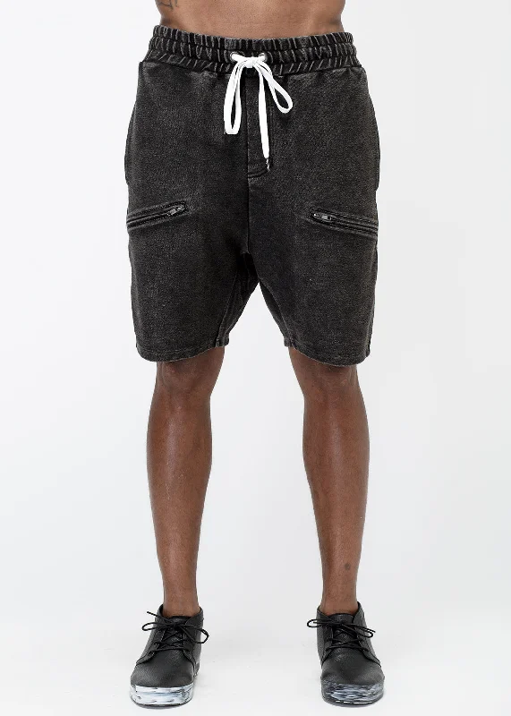 Huge Savings Konus Men's Heavy Denim Knit Shorts in Black
