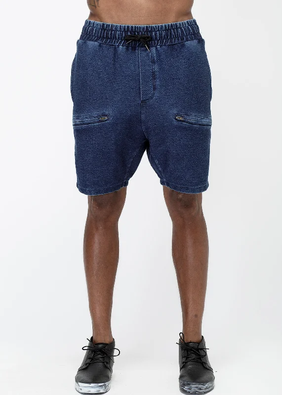 Lowest Prices Konus Men's Heavy Denim Knit Shorts in Blue