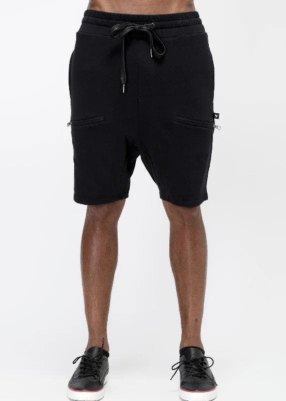 Must-Have Deals Konus Men's Side Zip Pocket Shorts in Black