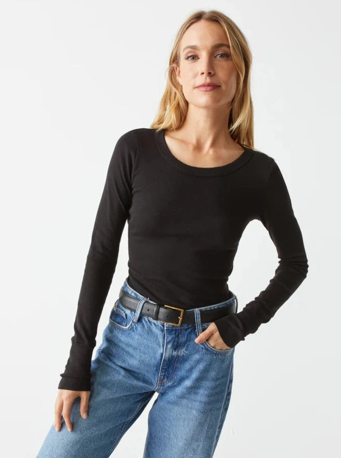 Special Offer Legacy Supima Tee with Raw Edge - Black