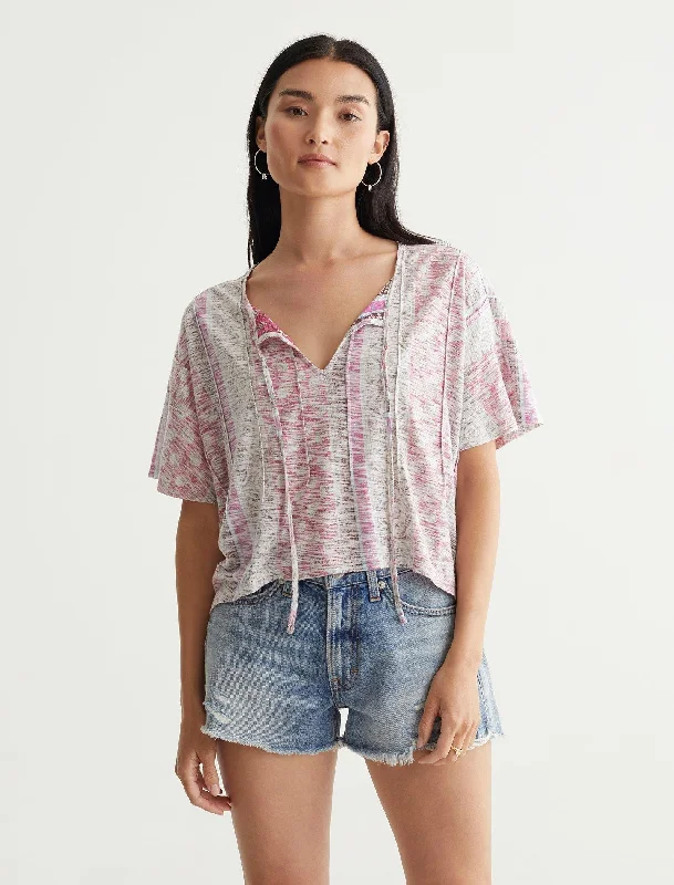 Discount Extravaganza Lucky Brand Women's Pintuck Hi-Low Top