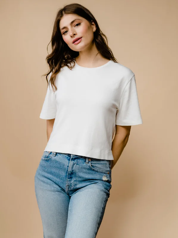 Extra Discounts Maria Boxy Tee - White