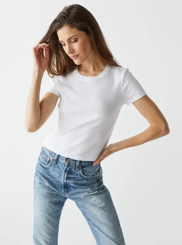 Last Chance Mimi Cropped Tee - White