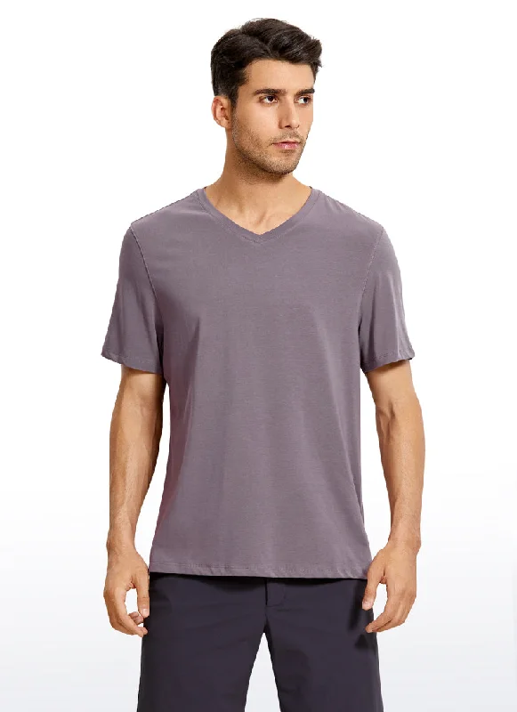 Stock Up and Save Pima Cotton Short Sleeve V Neck