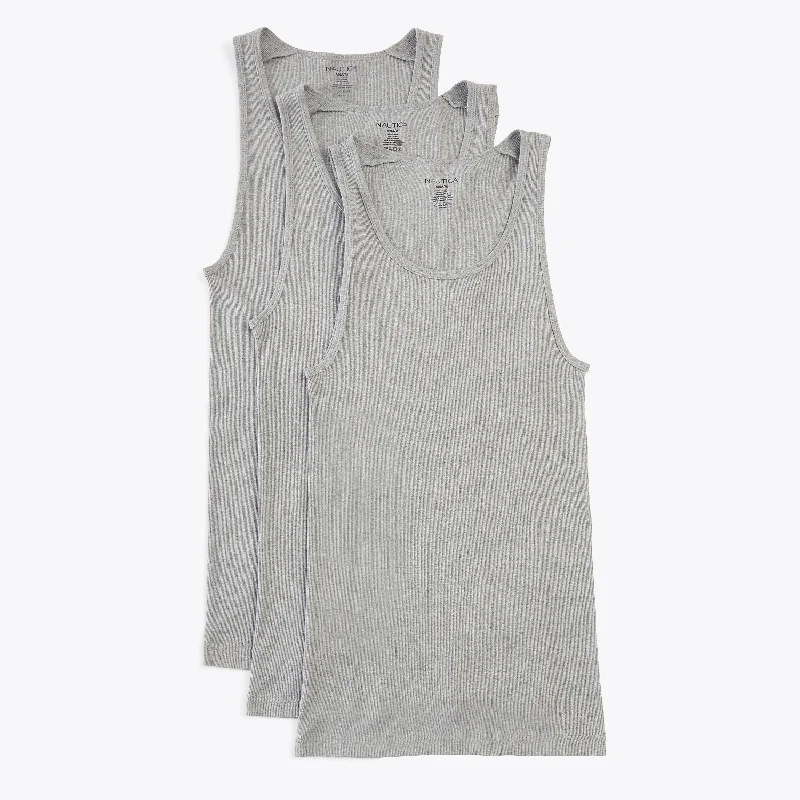 Savings Galore Nautica Mens Ribbed Tanks, 3-Pack