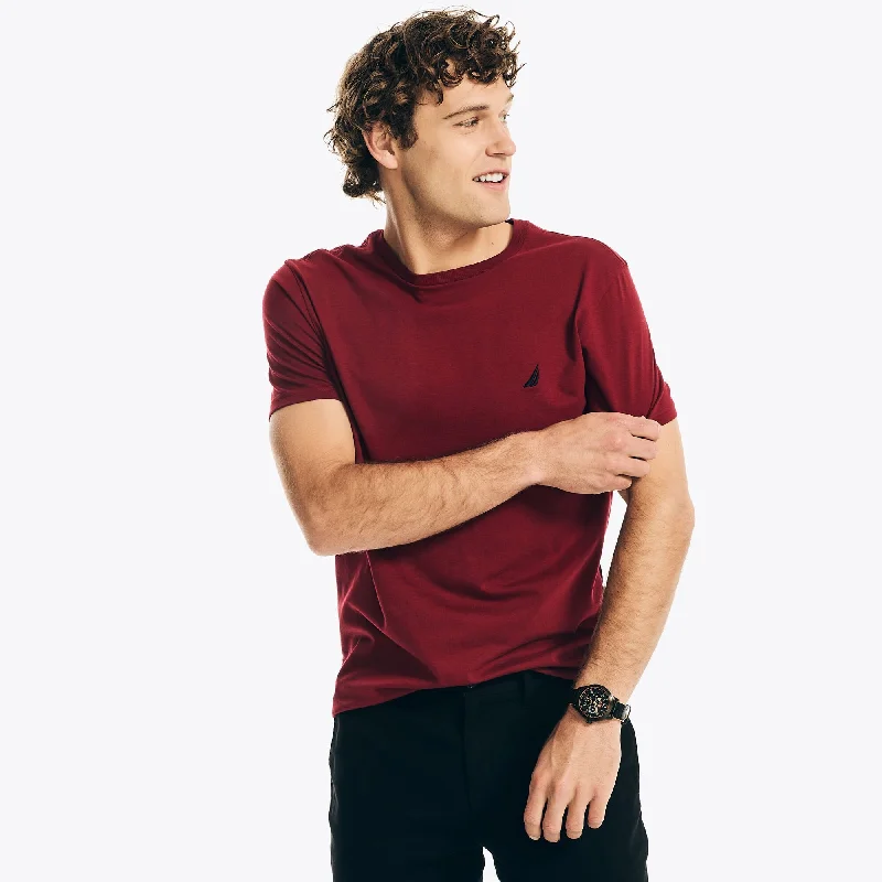 Shop and Save Nautica Mens Solid Crewneck T-Shirt
