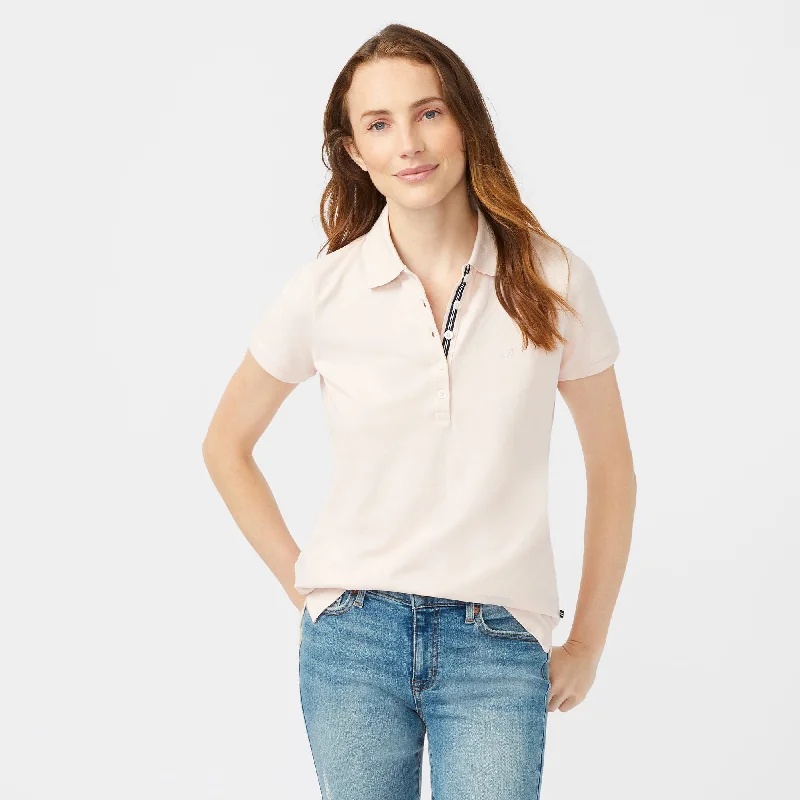 Stock Clearance Nautica Womens Classic Fit Chambray Collar Polo