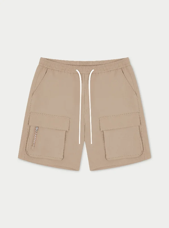 Great Bargains HEAVYWEIGHT ZIP CARGO SHORTS - BEIGE