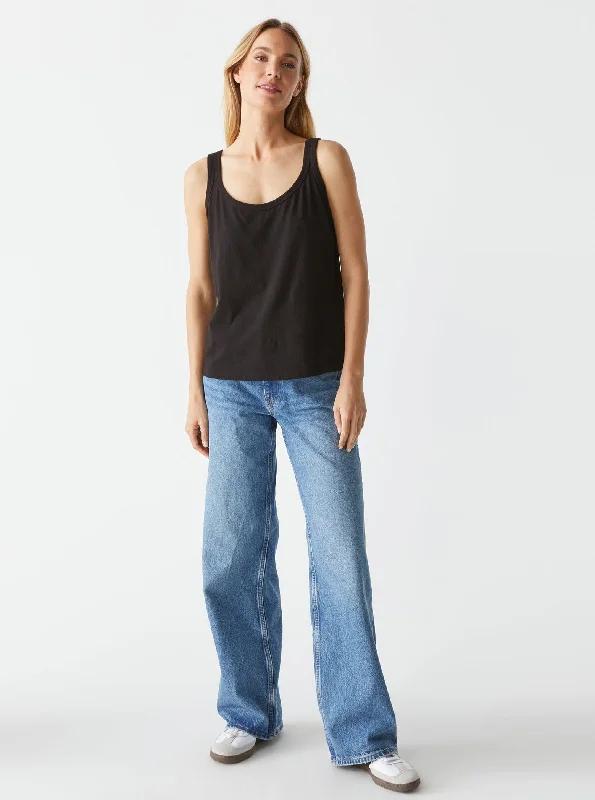 Markdowns Olympia Scoop Neck Tank - Black