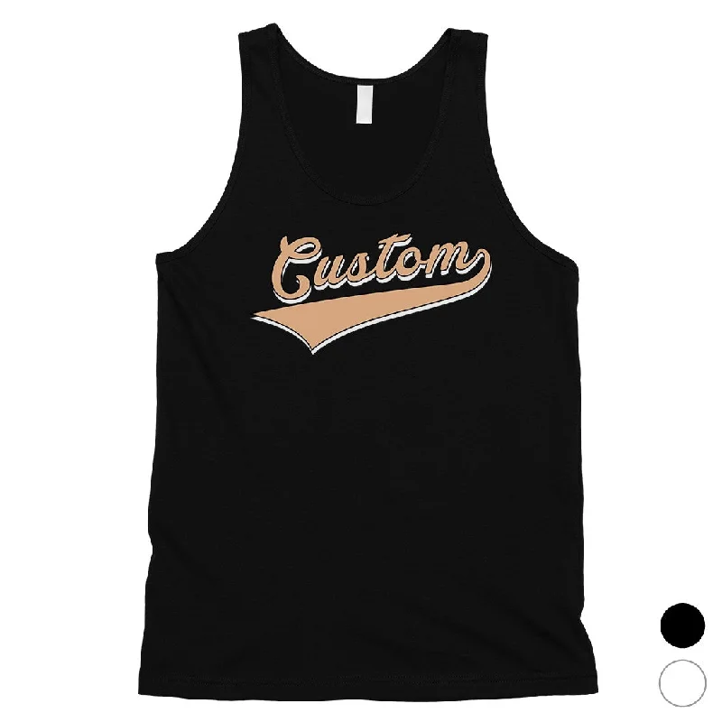 Act Fast Orange College Swoosh Humble Bright Mens Personalized Tank Tops