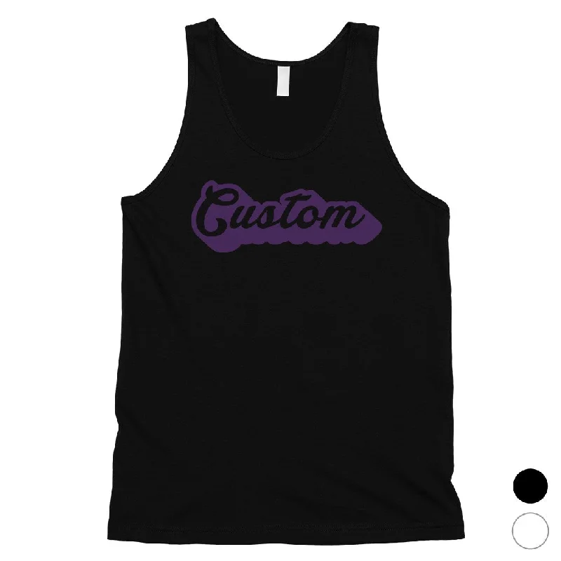Deal Frenzy Purple Pop Up Text Fun Cool Custom Mens Personalized Tank Tops Gift