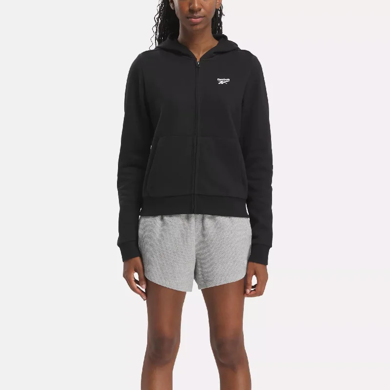 One-DAY Sale Reebok Identity Small Logo Fleece Full-Zip Sweatshirt