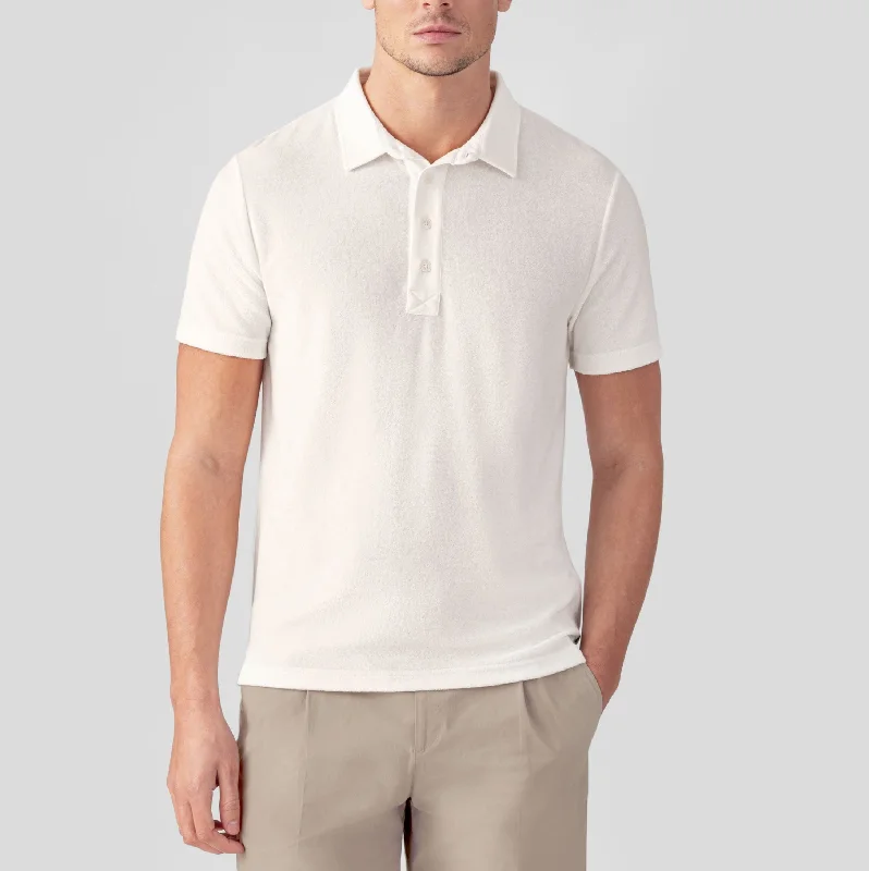 Steals and Deals Ron Dorff Terry Polo Pique Collar