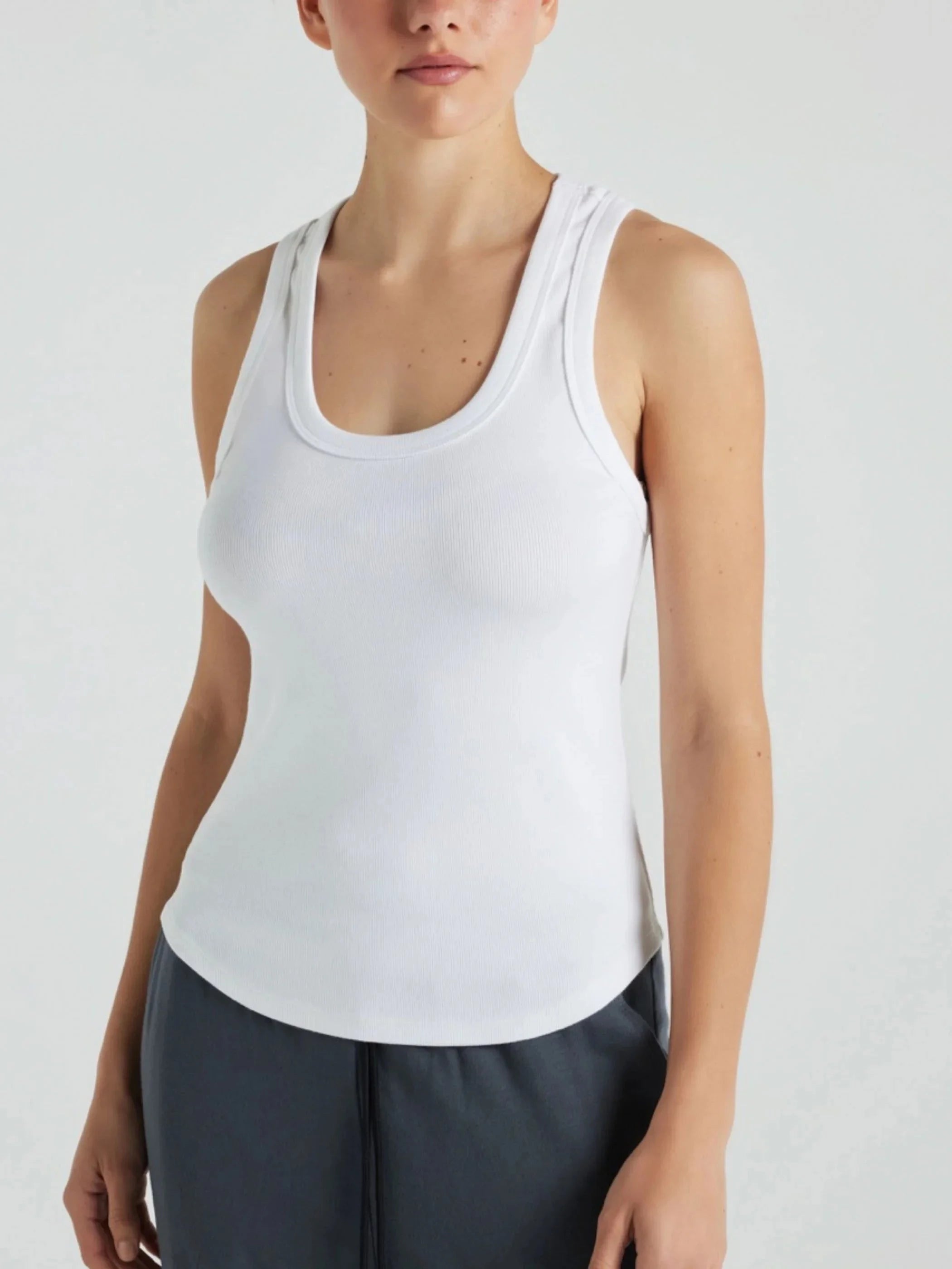 Fantastic Offers Serene Rib Tank - White