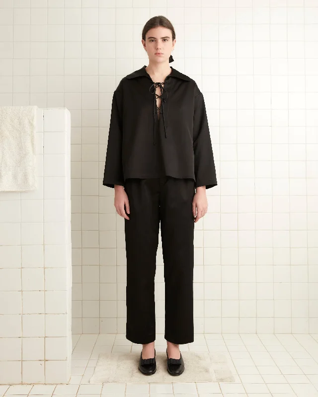 Special Discount Sheen Bonnie Shirt - Black