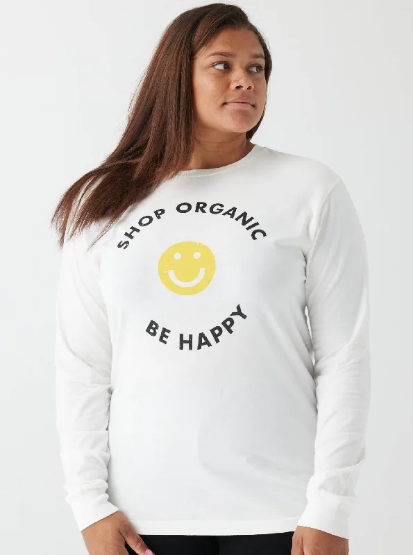 Deal Alert Shop Organic Unisex Long Sleeve Tee - White