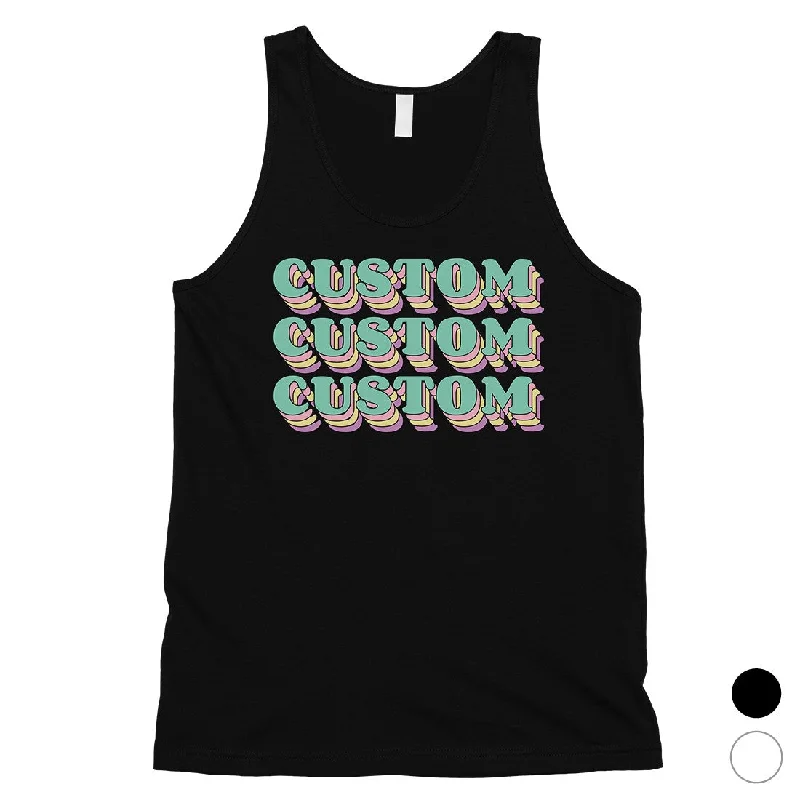 Deal Dash Sorority Theme Green Top Text Lovely Mens Personalized Tank Tops