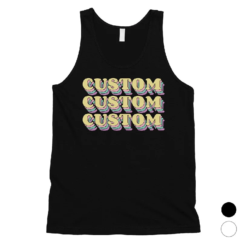 Crazy Deals Sorority Theme Yellow Top Text Modern Mens Personalized Tank Tops