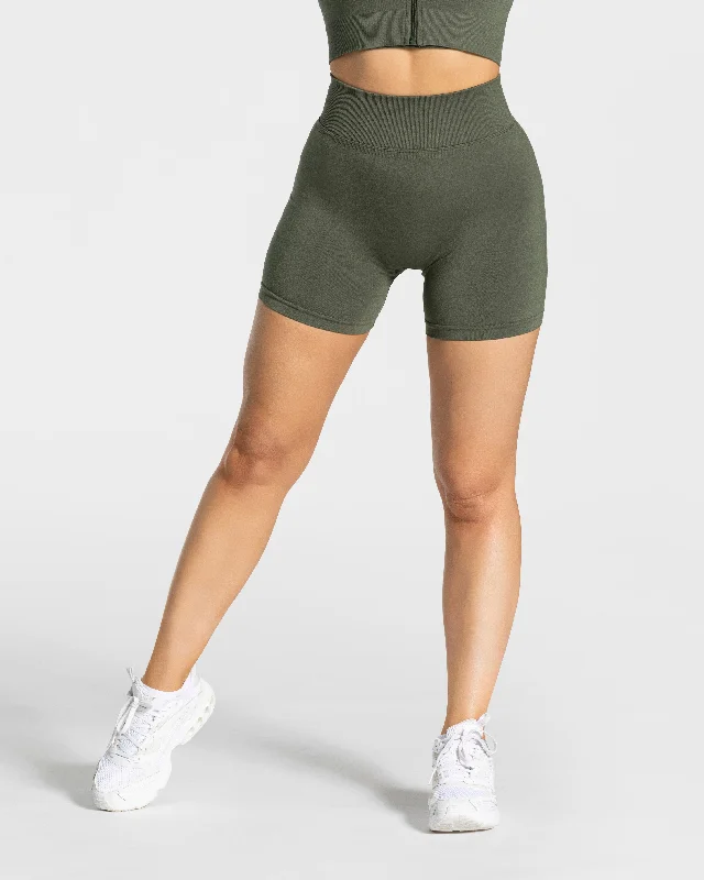 Super Sale Statement Scrunch Short "Khaki"
