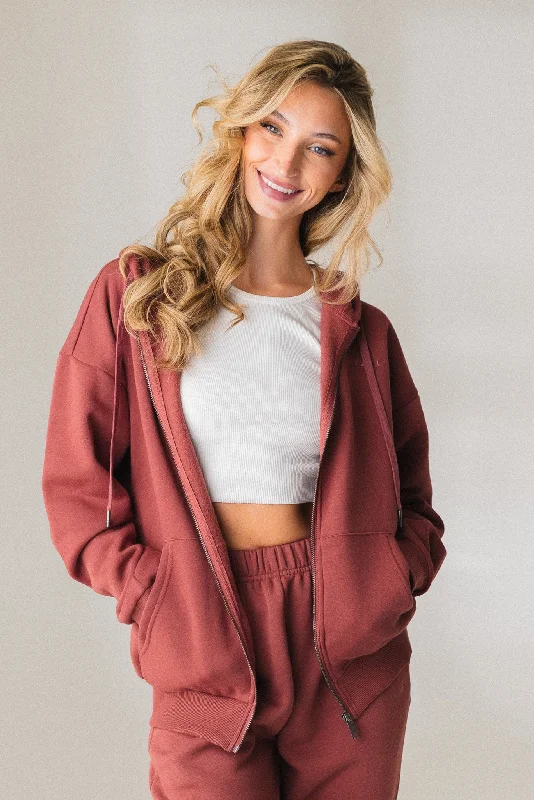 Great Deals Vitality Uni Cozy Zip - Rosewood