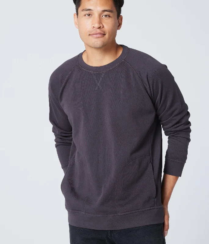 The Best Prices Unisex Pocket Crewneck Sweatshirt - Washed Black