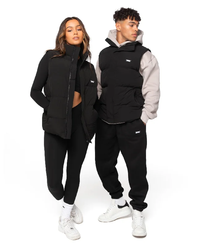 Final Sale Unisex Puffer Vest - Black
