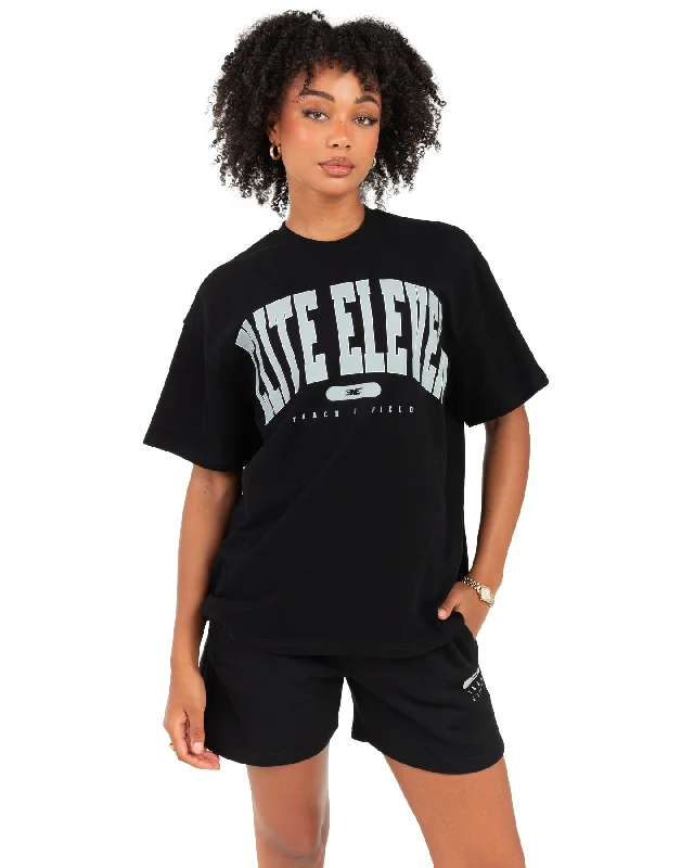 Super Sale Women's Track & Field Oversized Tee - Black