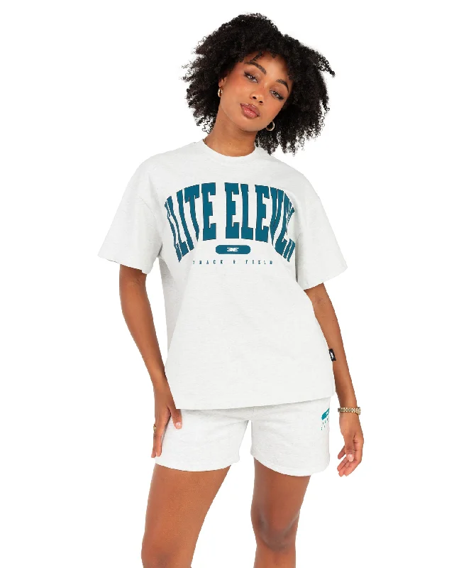 Special Discount Women's Track & Field Oversized Tee - Polar Grey
