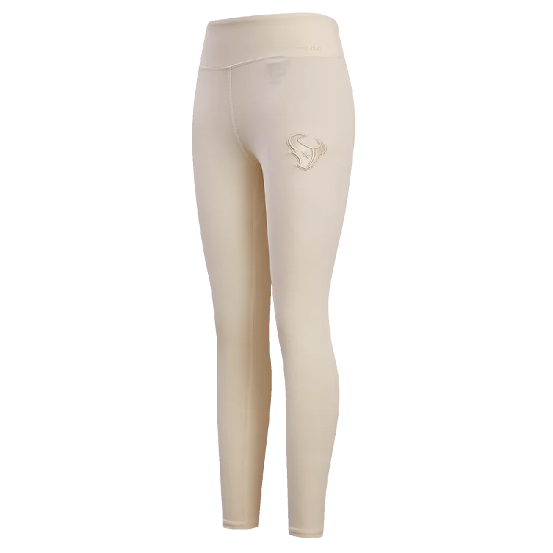Price Reduction NFL HOUSTON TEXANS NEUTRAL WOMEN'S JERSEY LEGGING (EGGSHELL)