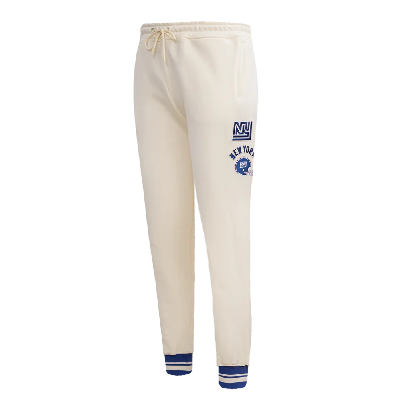 Deal of the Day NFL NEW YORK GIANTS RETRO CLASSIC WOMEN'S RIB SWEATPANT (EGGSHELL/DODGER BLUE) Deal of the Day NFL NEW YORK GIANTS RETRO CLASSIC WOMEN'S RIB SWEATPANT (EGGSHELL/DODGER BLUE)