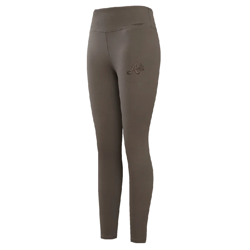 Deep Discounts MLB ATLANTA BRAVES NEUTRAL WOMEN'S JERSEY LEGGING (DARK TAUPE)
