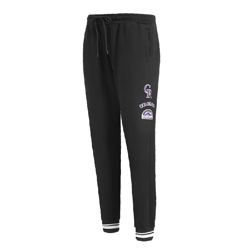 Super Bargain MLB COLORADO ROCKIES RETRO CLASSIC WOMEN'S RIB SWEATPANT (BLACK)