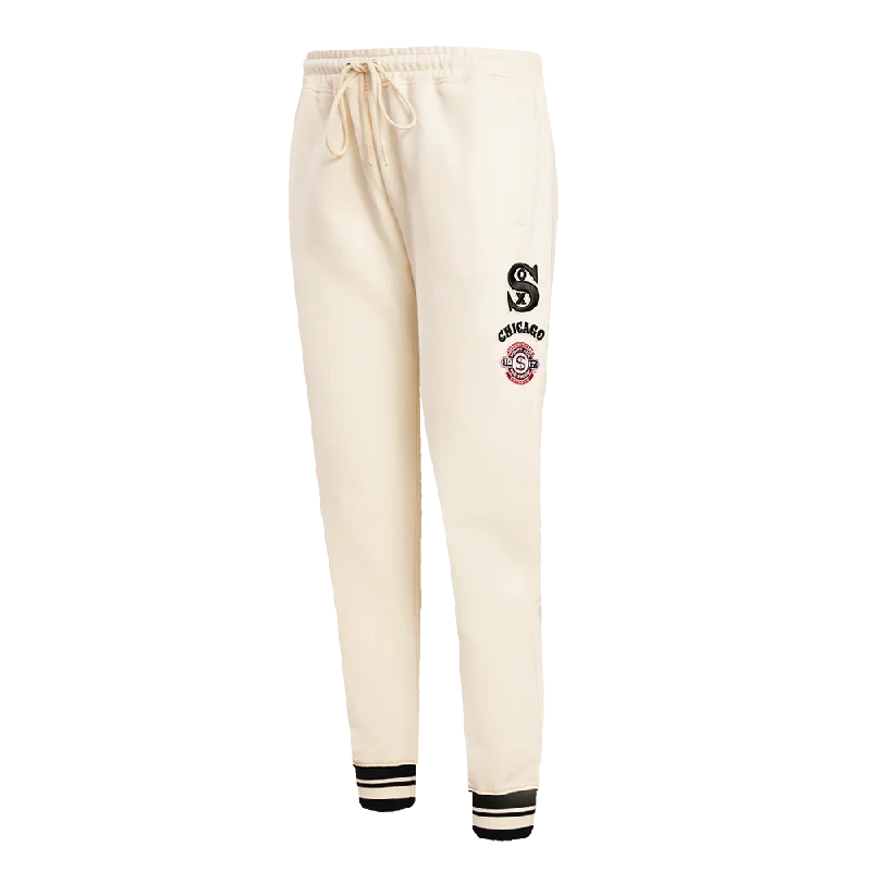 Price Drop MLB CHICAGO WHITE SOX RETRO CLASSIC WOMEN'S SWEATPANT (EGGSHELL/ BLACK)