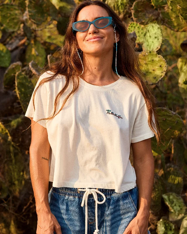 Price Break Baja Cali Cropped T-Shirt - Egret