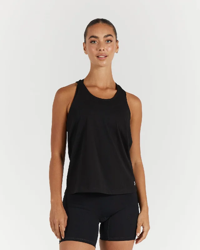 Final Sale BASE RACER SINGLET - BLACK
