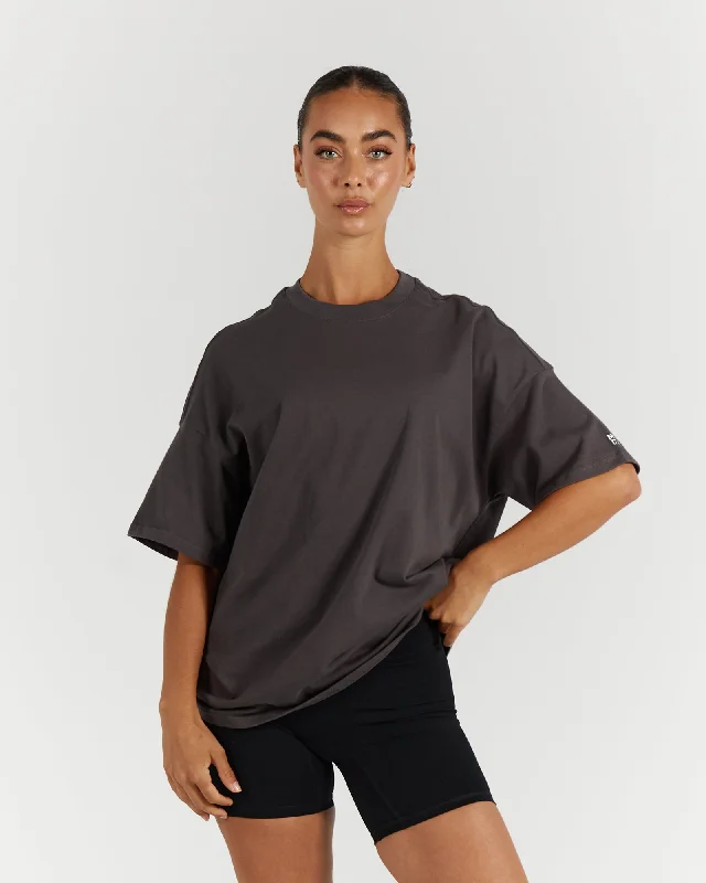 Super Sale OVERSIZED TEE - CHARCOAL