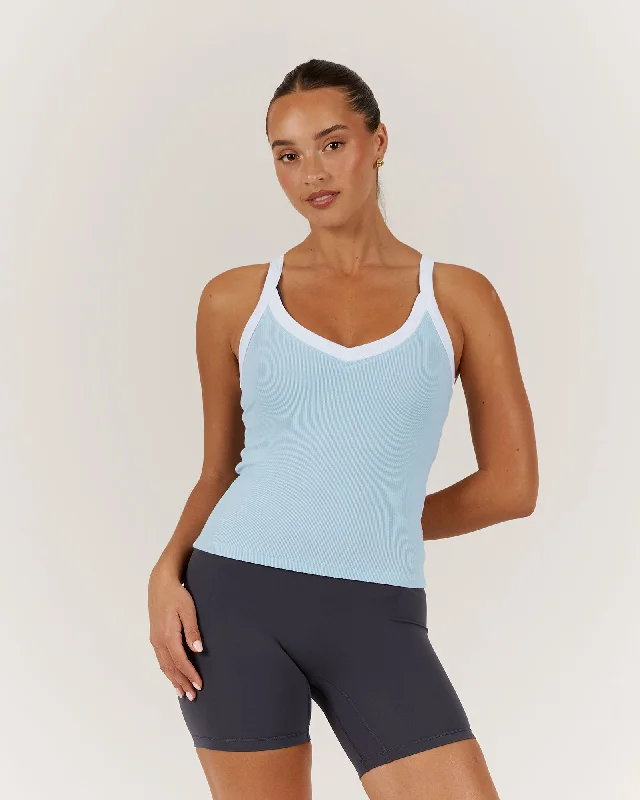 Massive Deals DEFINITION RIBBED TANK TOP - POLAR