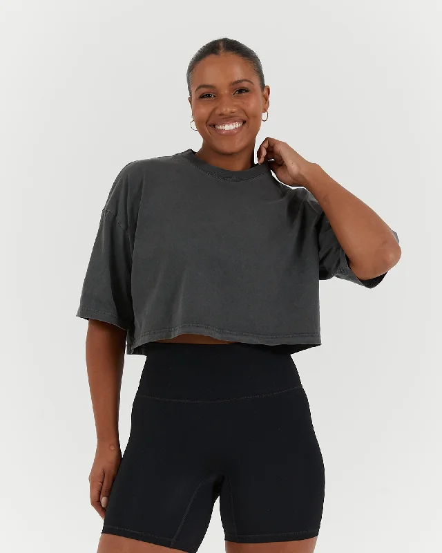 Epic Deals ESSENTIALS CROPPED TEE - FADED ONYX